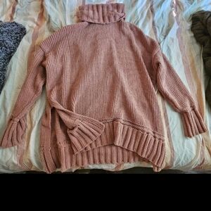 Aerie Light Brown Turtleneck Sweater